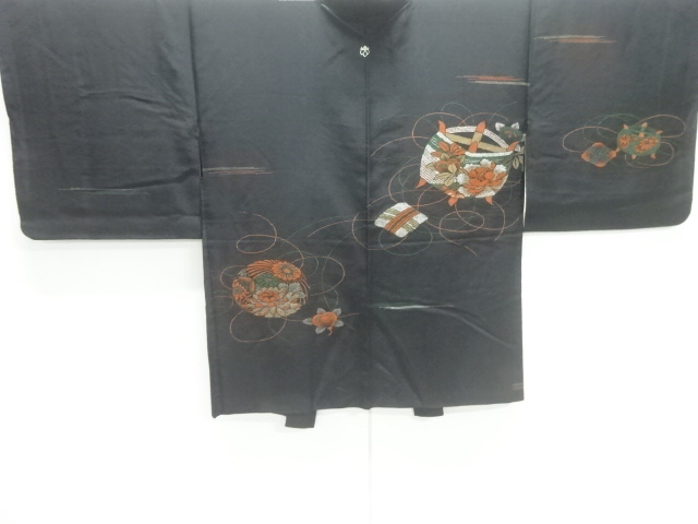 JAPANESE ANTIQUE HAORI / TAISHO ROMAN STYLE / URUSHI / WOVEN SPOOL